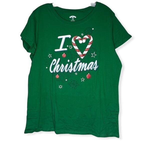 Holiday Time "I Love Christmas" T-Shirt - Picture 1 of 5